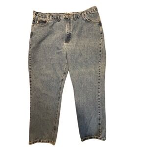 Carhartt B18 DST Mens Traditional Fit Straight Leg Light Wash Denim Jeans 46x32